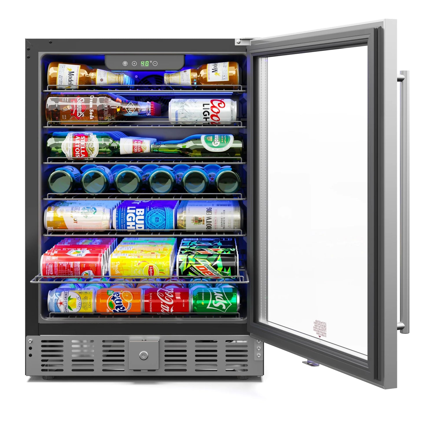 Stainless Steel, Built-In Refrigerator and Beverage Cooler, 5 Cu. ft. 23.4 In.