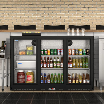 Three-Door Back Bar Refrigerator - 11.3 Cu Ft. 53 In.