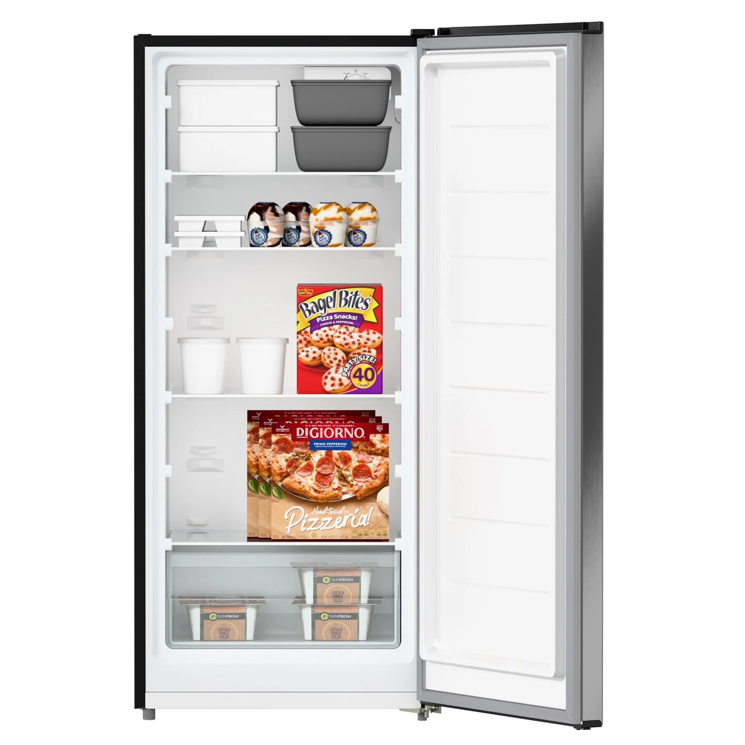 Garage Ready Convertible Upright Manual Defrost Freezer/Refrigerator in Stainless Steel 7 cu. ft.