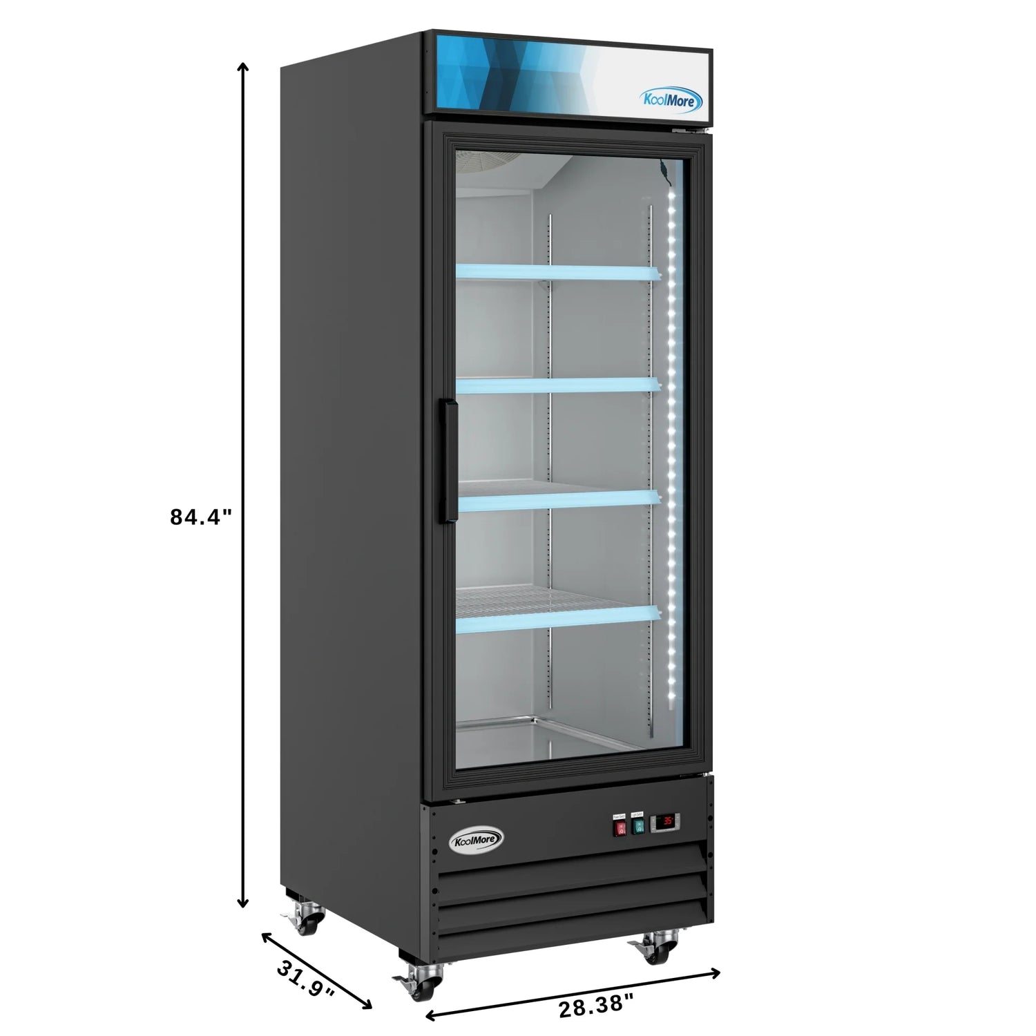 One-Door Merchandiser Refrigerator 28 in, 23 Cu Ft.