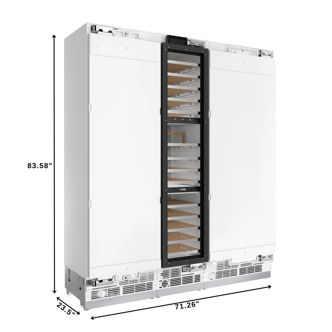 KoolMore Reserve Panel Ready Column 30 in. Refrigerator, 18 in. Wine Cooler and 24 in. Freezer Combo, Frost Free, Water and Ice Dispenser, ETL Listed, Energy Star