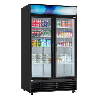 Two Glass Door Merchandiser Refrigerator 45 In, 35 Cu. Ft.