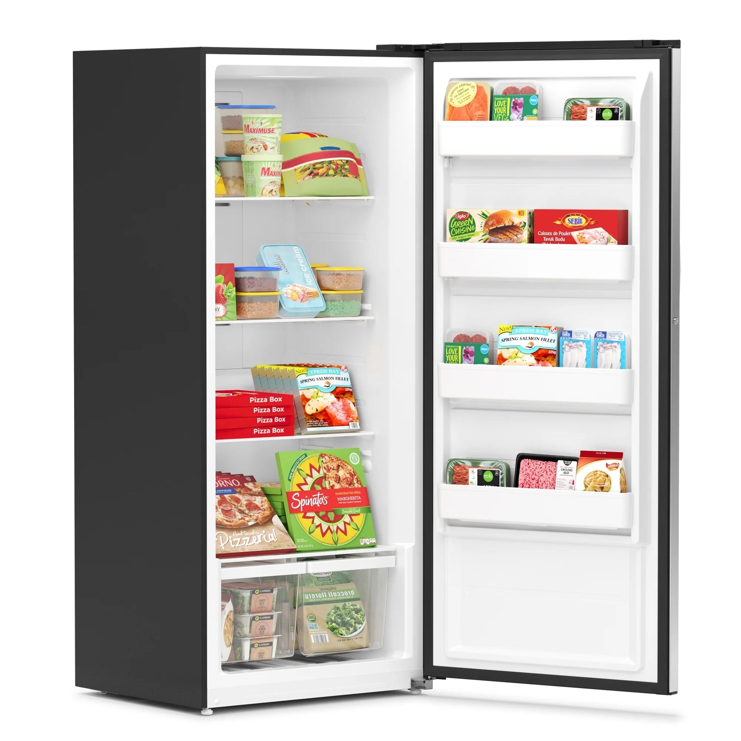 Upright Convertible Refrigerator/Freezer in Silver, 21 cu. ft.
