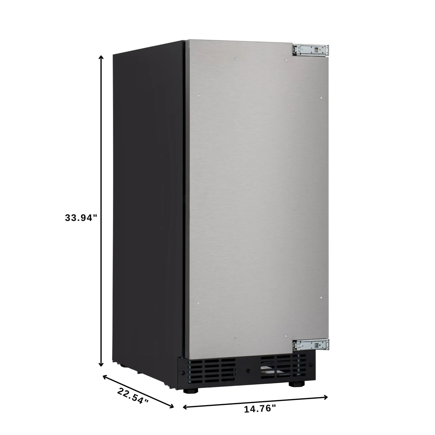 Built-In Panel Ready Undercounter Beverage Refrigerator, Compact with Digital Temperature Control, Glass Shelves, Security Lock, 15 In.