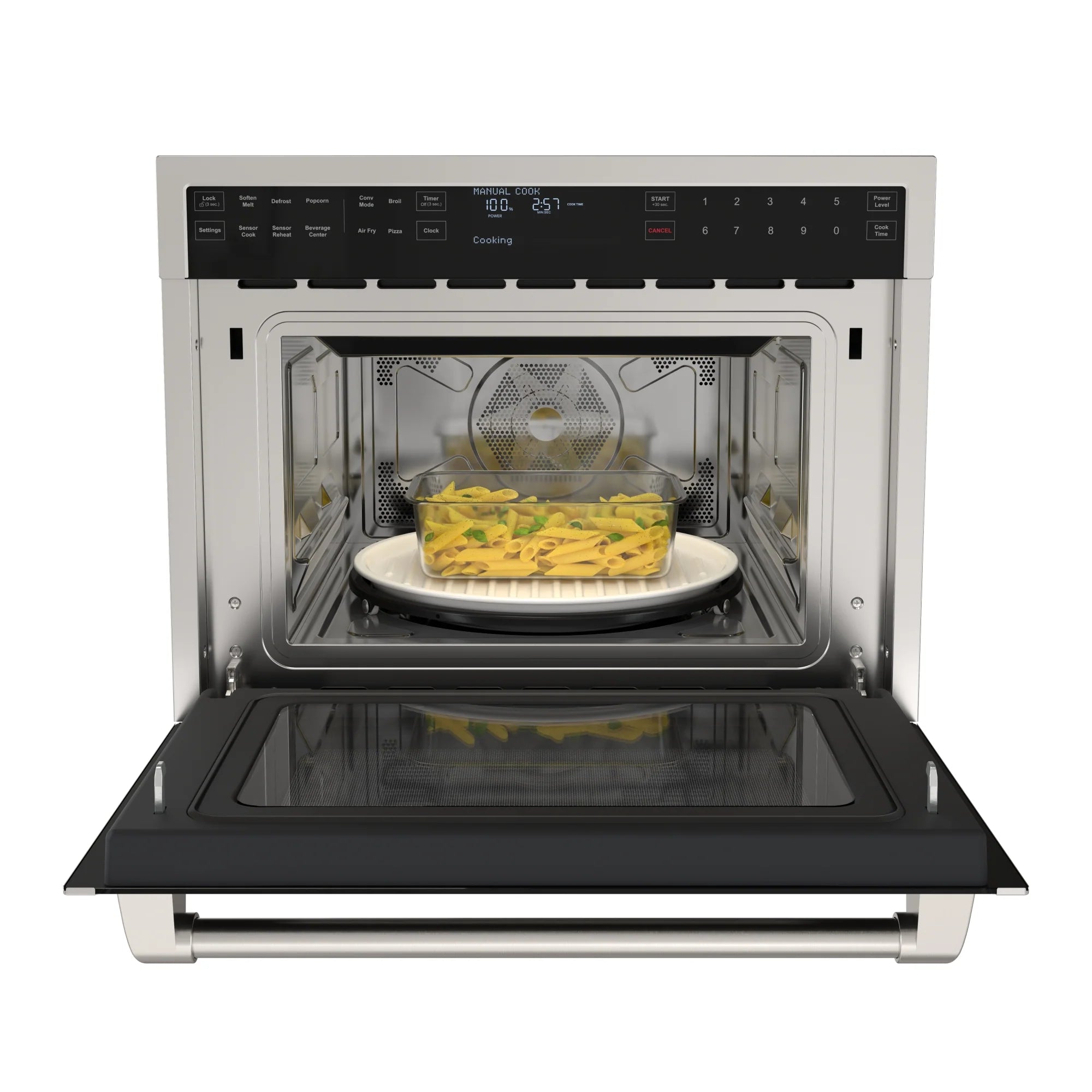 KoolMore Reserve 24 in. Built-In Microwave Convection Oven with Air Fry, 3-in-1 Combo, Sensor Cook, Soft-Close Door, 1.6 cu. ft. in Stainless Steel
