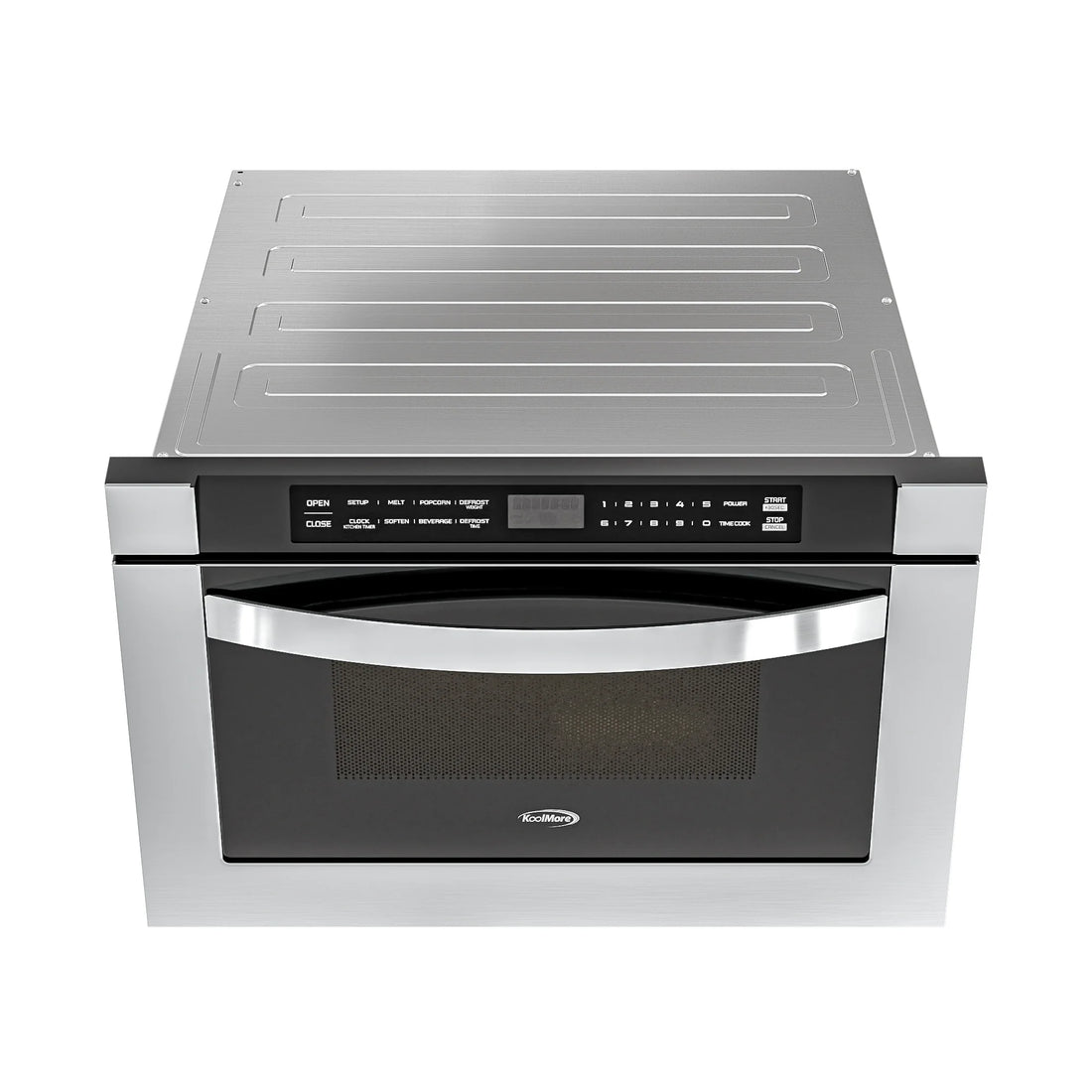Stainless-Steel Microwave Drawer, Wall-Mounted with Flat Bottom,1.2 Cu. Ft., 24 In.