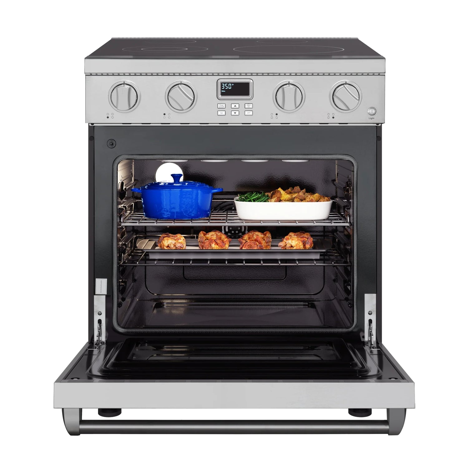 Professional Electric Range with 14900W of Power, 240V in Stainless-Steel, 30 In.