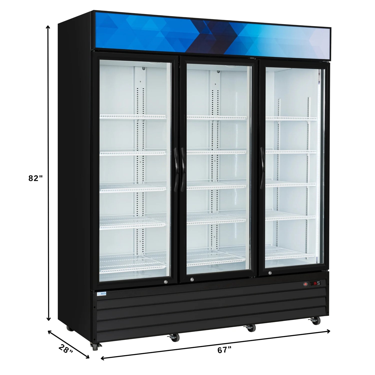 Three-Door Merchandiser Refrigerator 71 in, 56 Cu. Ft.