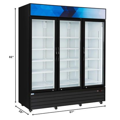 Three-Door Merchandiser Refrigerator 71 in, 56 Cu. Ft.