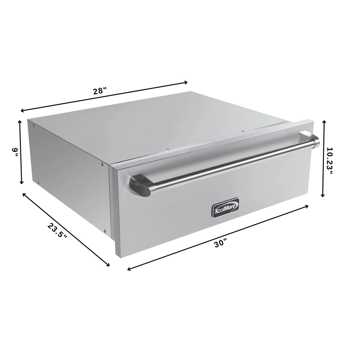 Warming Drawer with Three Compartments in Stainless-Steel, 30 In.