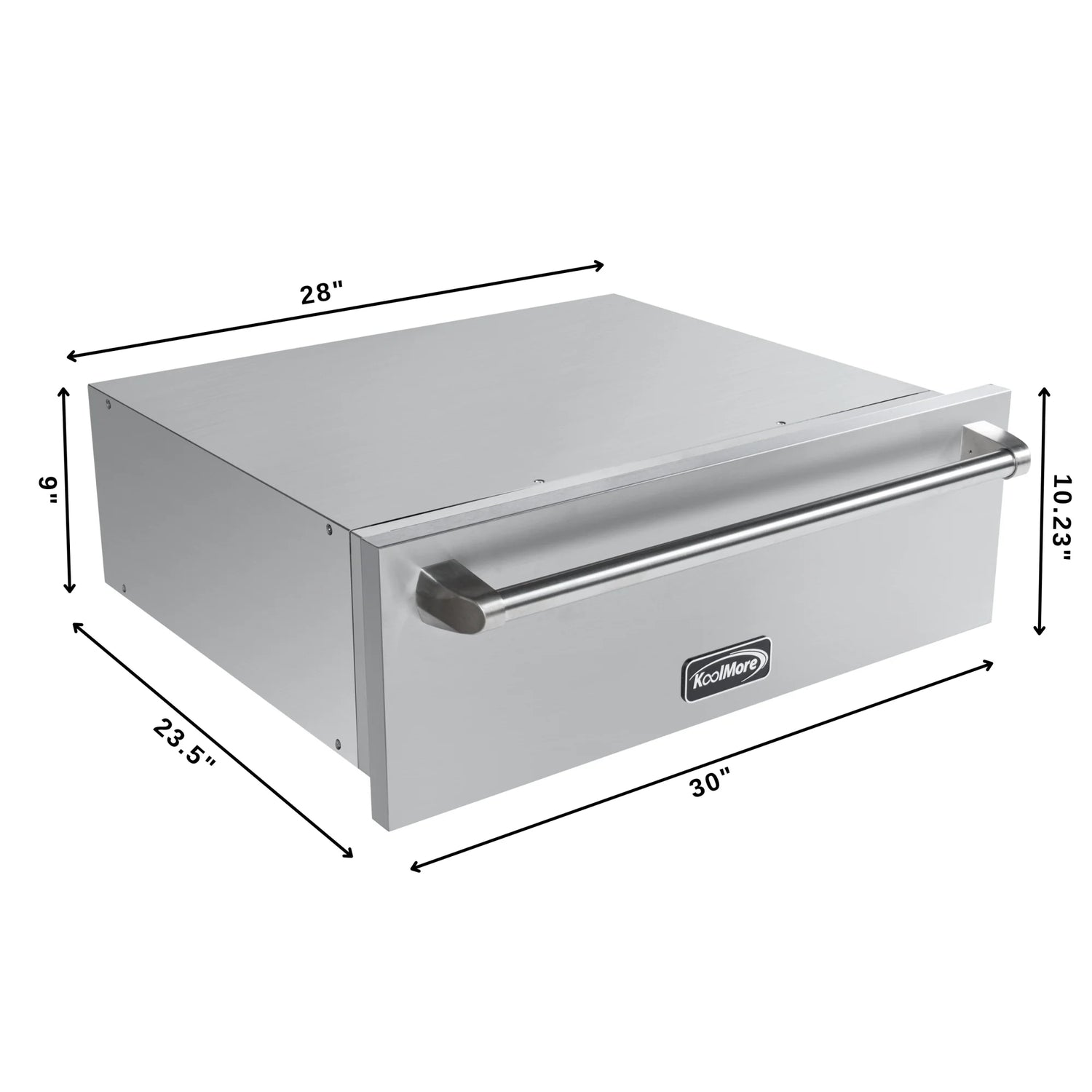 Warming Drawer with Three Compartments in Stainless-Steel, 30 In.
