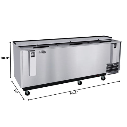Commercial Bottle Cooler with Built-In Opener, ETL Listed, 30 cu. ft. 95 In.