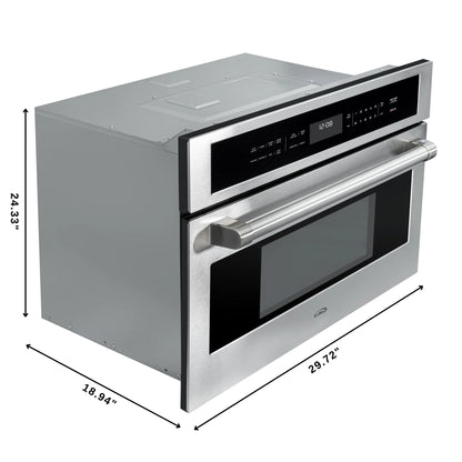 Built-In Microwave with Convection Oven and Air Fryer, 1.6 cu. ft. Capacity in Stainless-Steel, 30 In.