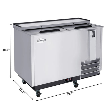Commercial Bottle Cooler with Built-In Opener, ETL Listed, 14 cu. ft. 50 In.