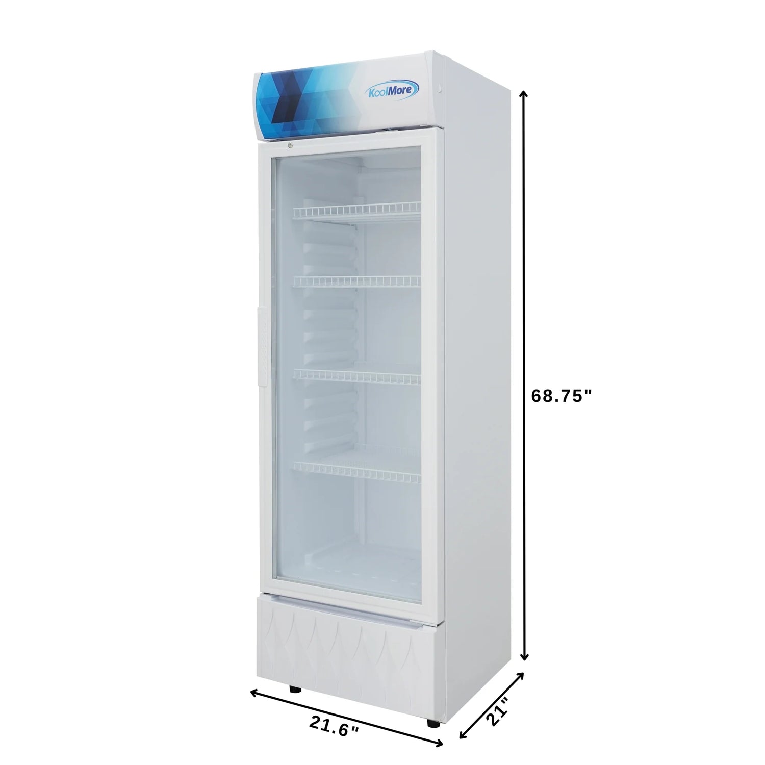 One-Door Commercial Merchandiser Refrigerator in White, 22 in 9 cu. ft.