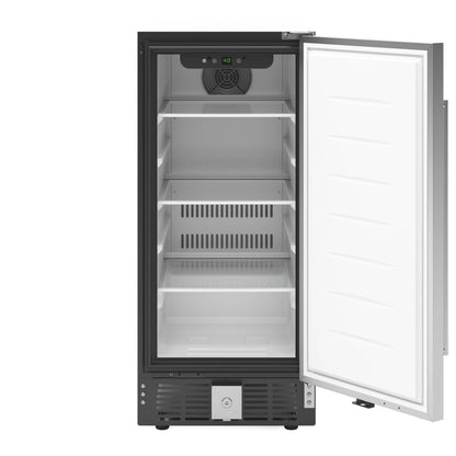 Small Stainless Steel Built-In Refrigerator and Beverage Cooler, 3 cu. ft. 15 In.