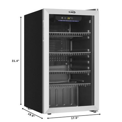 Beverage Refrigerator Merchandiser with Stainless Steel Trim and Touch Panel, 18 in. 3.2 Cu. Ft.