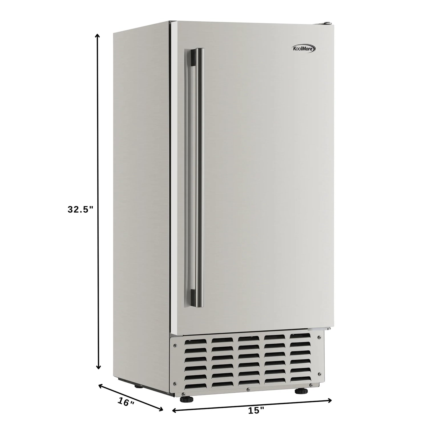 Built-in Residential Pearl Ice Nugget Maker, 66lb /day with Drain Pump in Stainless-Steel, 15 In.