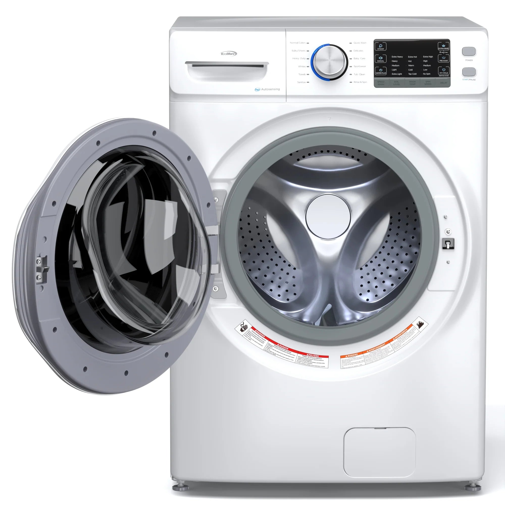 Large Capacity Stackable Front Load Washing Machine in White, 4.5 cu. ft.