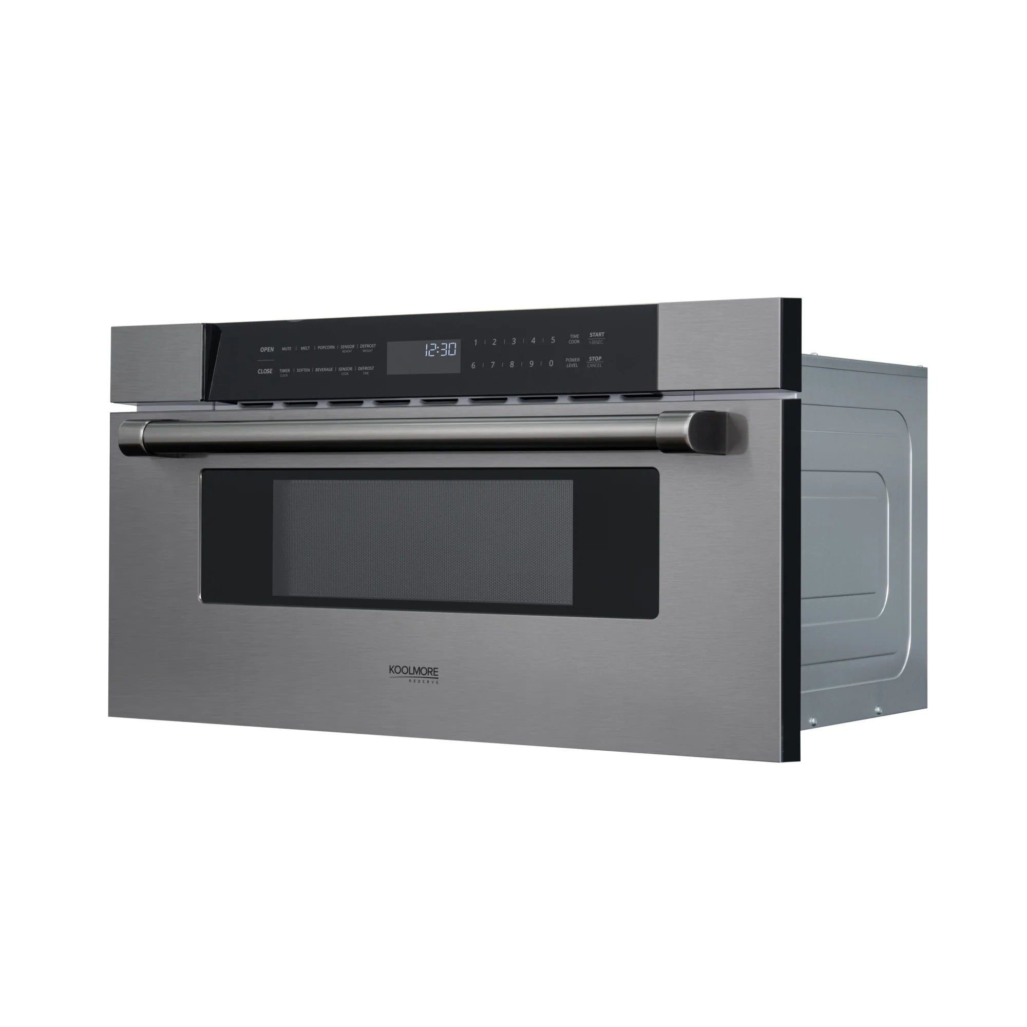 KoolMore Reserve 30 in. Stainless-Steel Microwave Drawer, 1.2 cu. ft. Capacity in Black