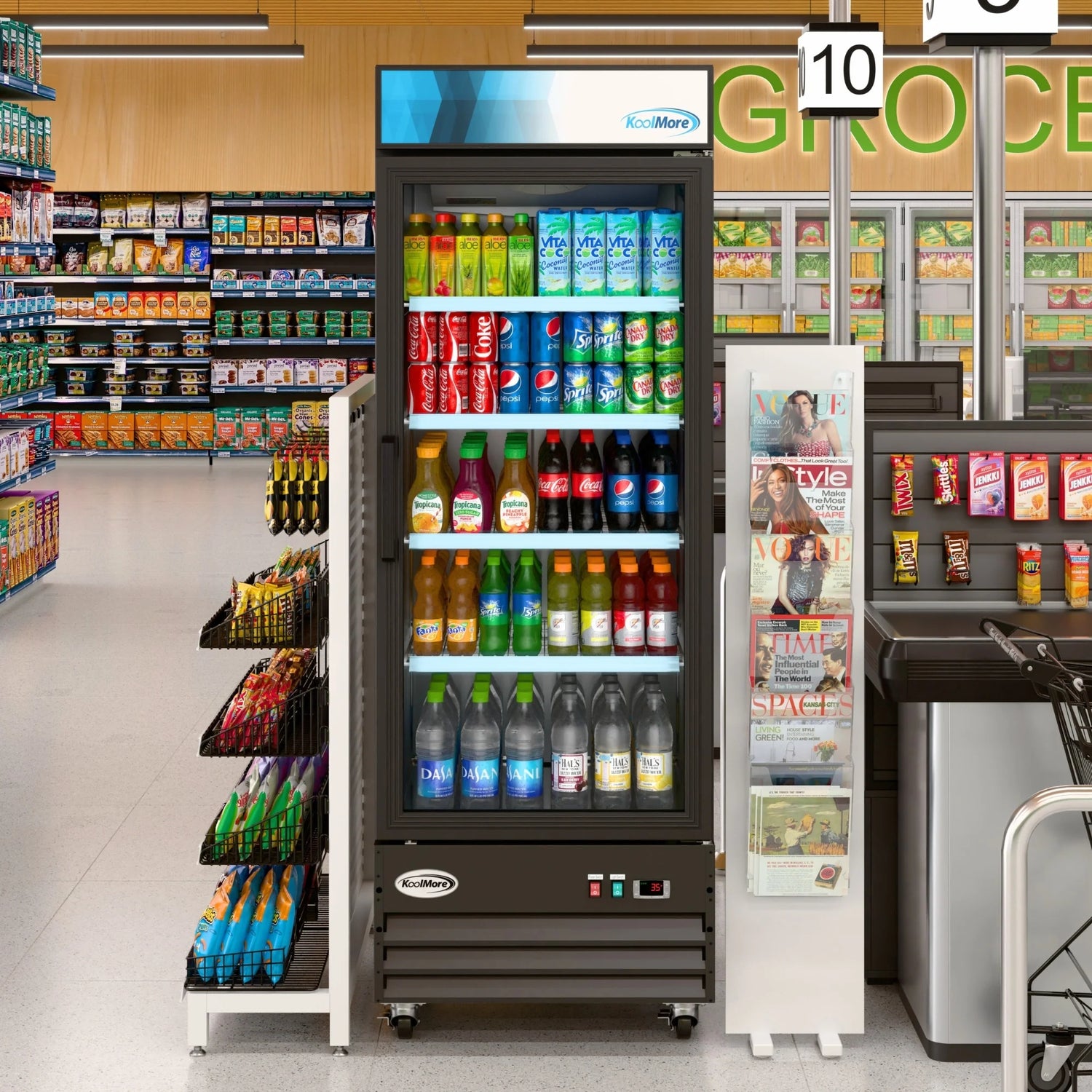 One-Door Merchandiser Refrigerator 28 in, 23 Cu Ft.