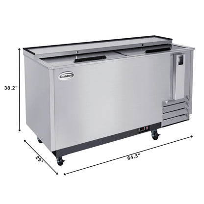 Commercial Bottle Cooler with Built-In Opener, ETL Listed, 19 cu. ft. 65 In.
