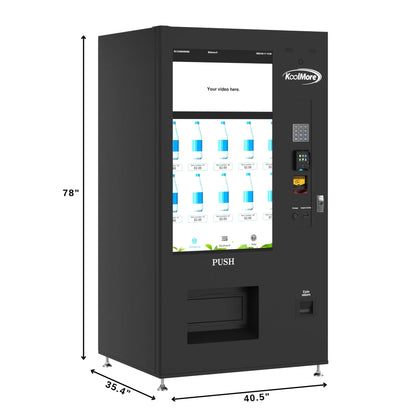 Refrigerated Snack Vending Machine with 48 Slots and Ample 49 in.Touch Display, Bill Acceptor, Credit Card Reader, Wifi, and 4G Connectivity in Black, 41 In.