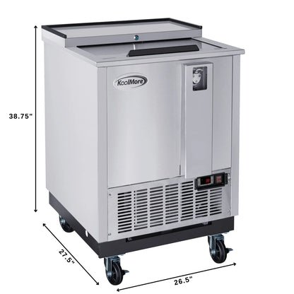 Commercial Bottle Cooler with Built-In Opener, ETL Listed, 5 cu. ft. 25 In.