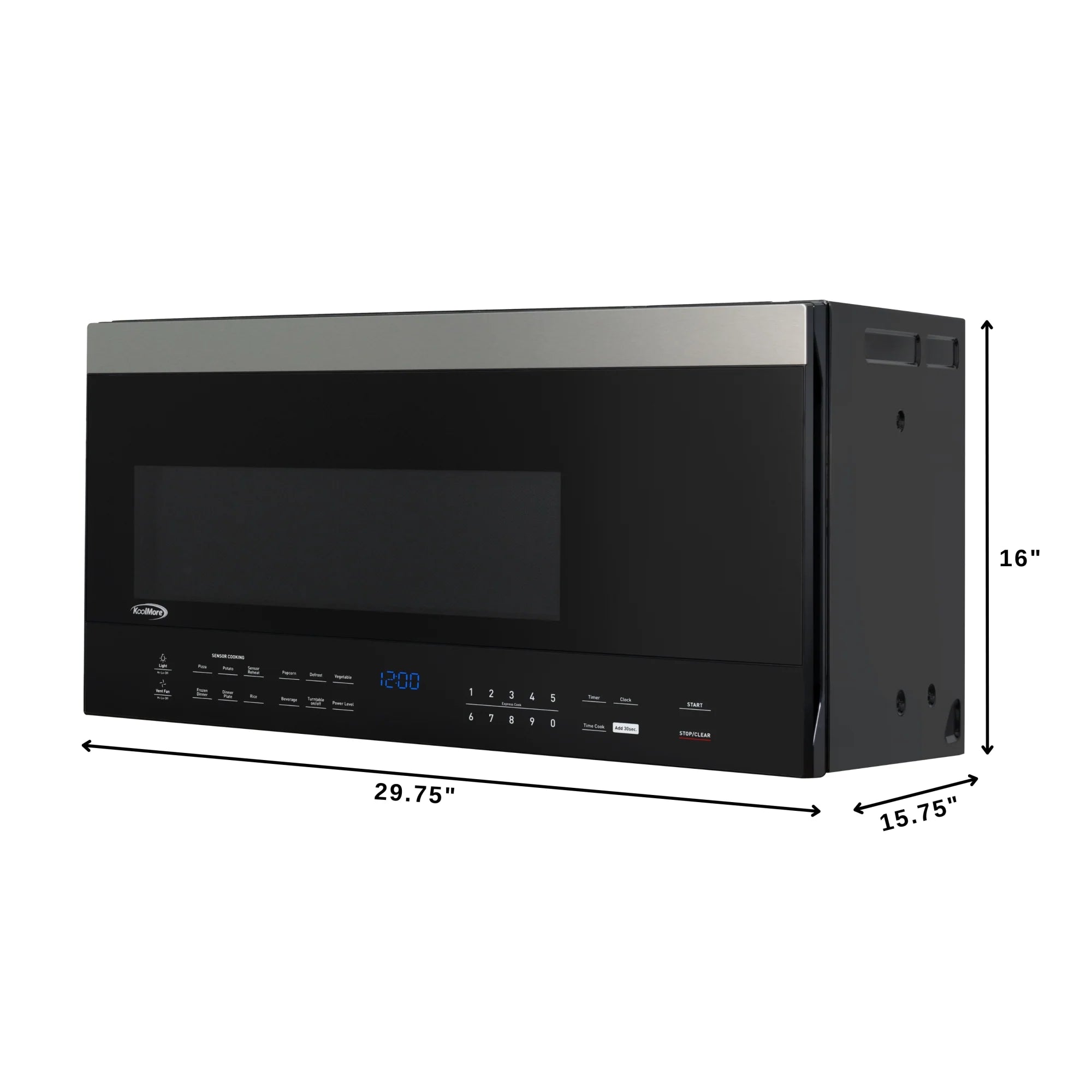 Over-the-Range Microwave Oven in Black, 30 in. 1.6 cu.ft.