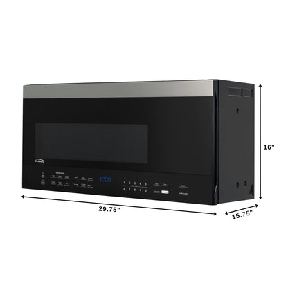 Over-the-Range Microwave Oven in Black, 30 in. 1.6 cu.ft.