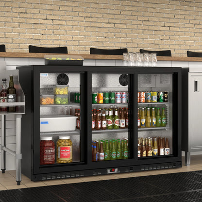 Three-Door Back Bar Refrigerator - 11.3 Cu Ft. 53 In.
