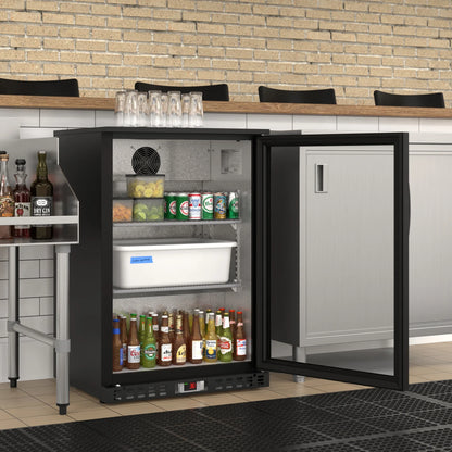 One-Door Back Bar Refrigerator - 4.1 Cu Ft. 24 In.