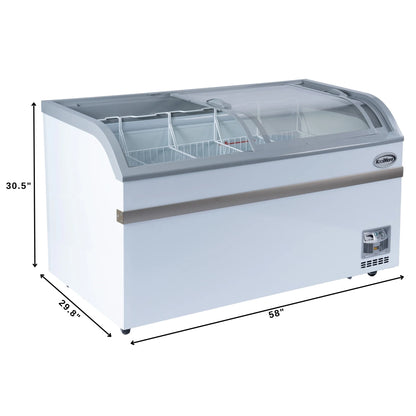 Manual Defrost Island Chest Freezer in White, 58 In. 14 cu. ft.