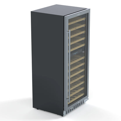 Dual Zone, Full Glass Door, Wine Cooler Refrigerator, Freestanding or Built-In Unit, 23 In 9.7 cu ft.