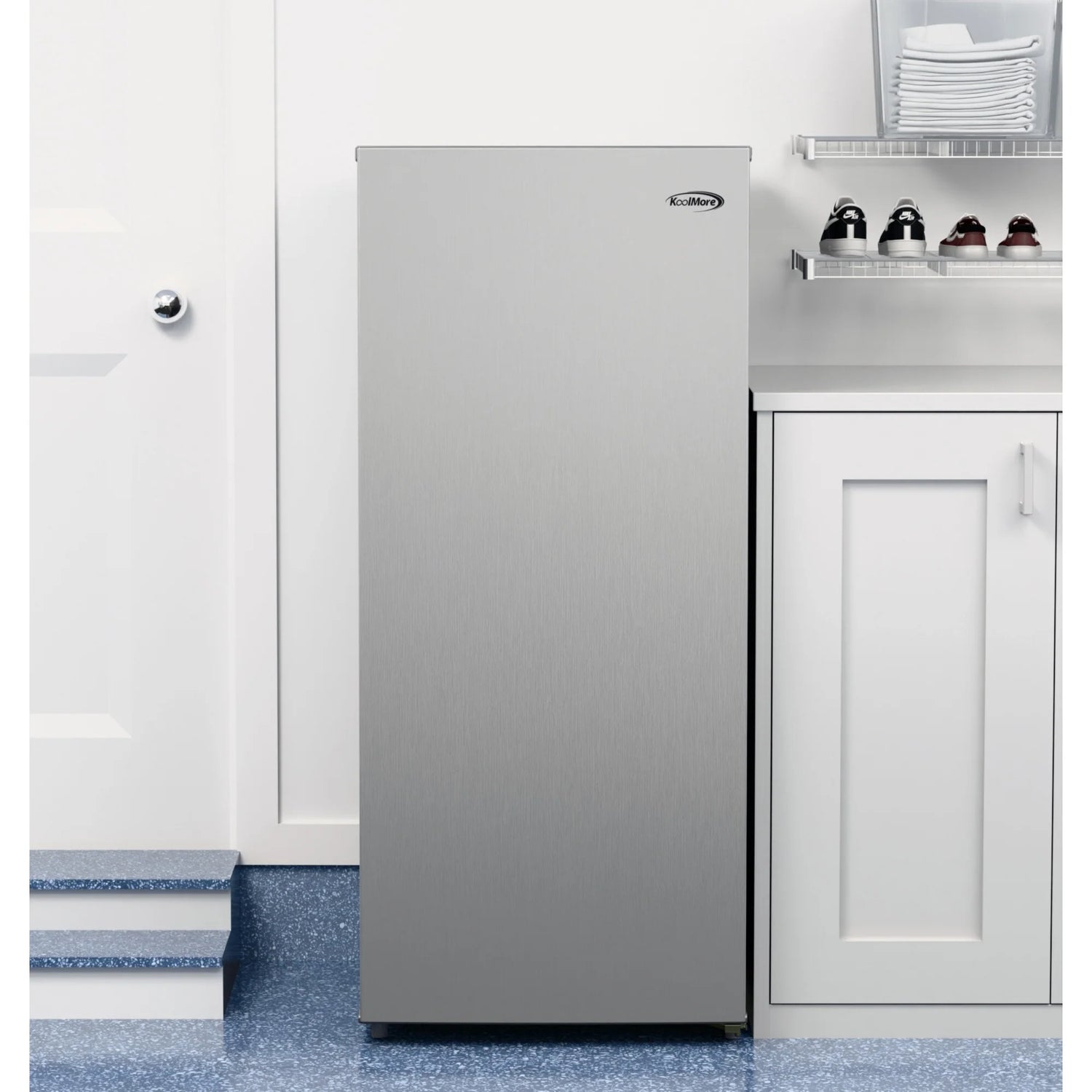 Garage Ready Convertible Upright Manual Defrost Freezer/Refrigerator in Stainless Steel 7 cu. ft.