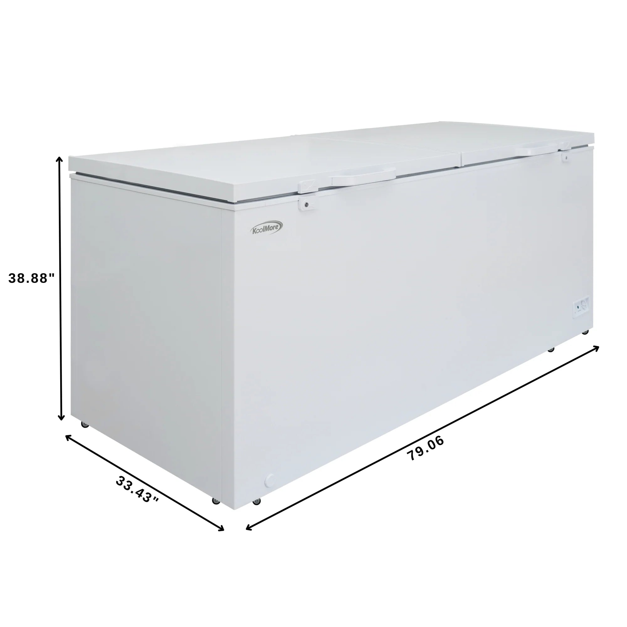 Commercial Chest Freezer, 30 Cu. Ft. in White, ETL Listed, 79 In.