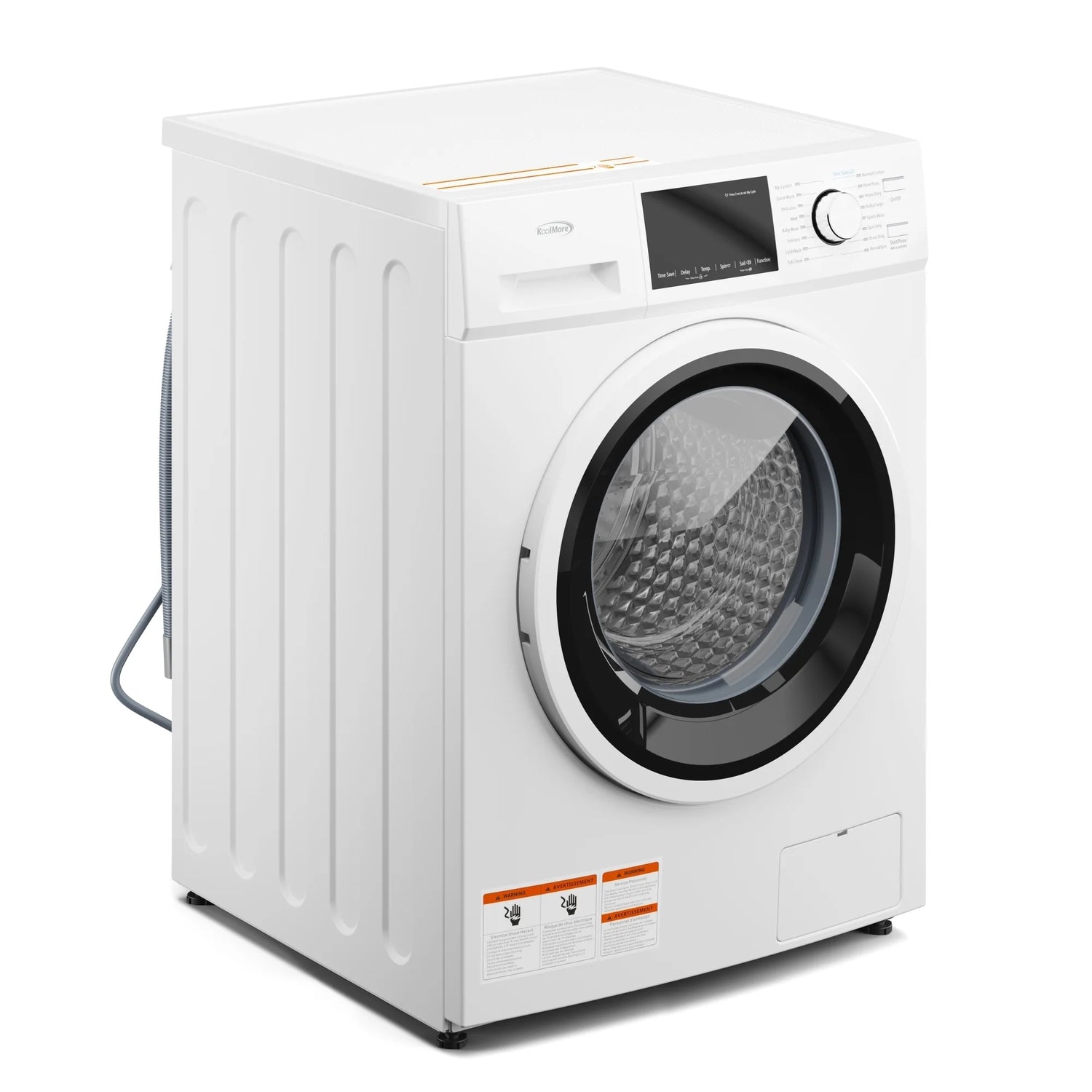 Stackable Front Load Compact Washing Machine in White 2.7 cu. ft.