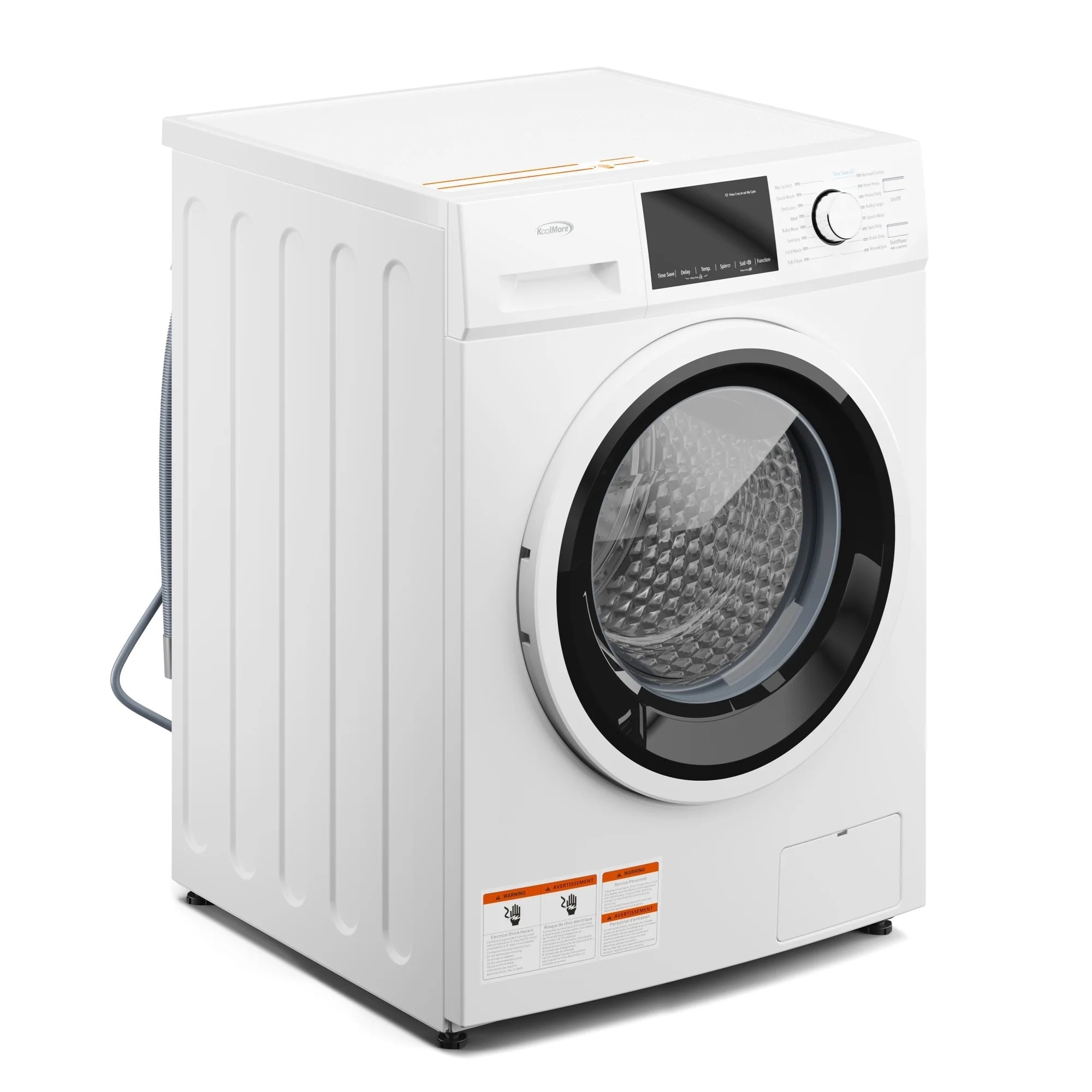 Stackable Front Load Compact Washing Machine in White 2.7 cu. ft.