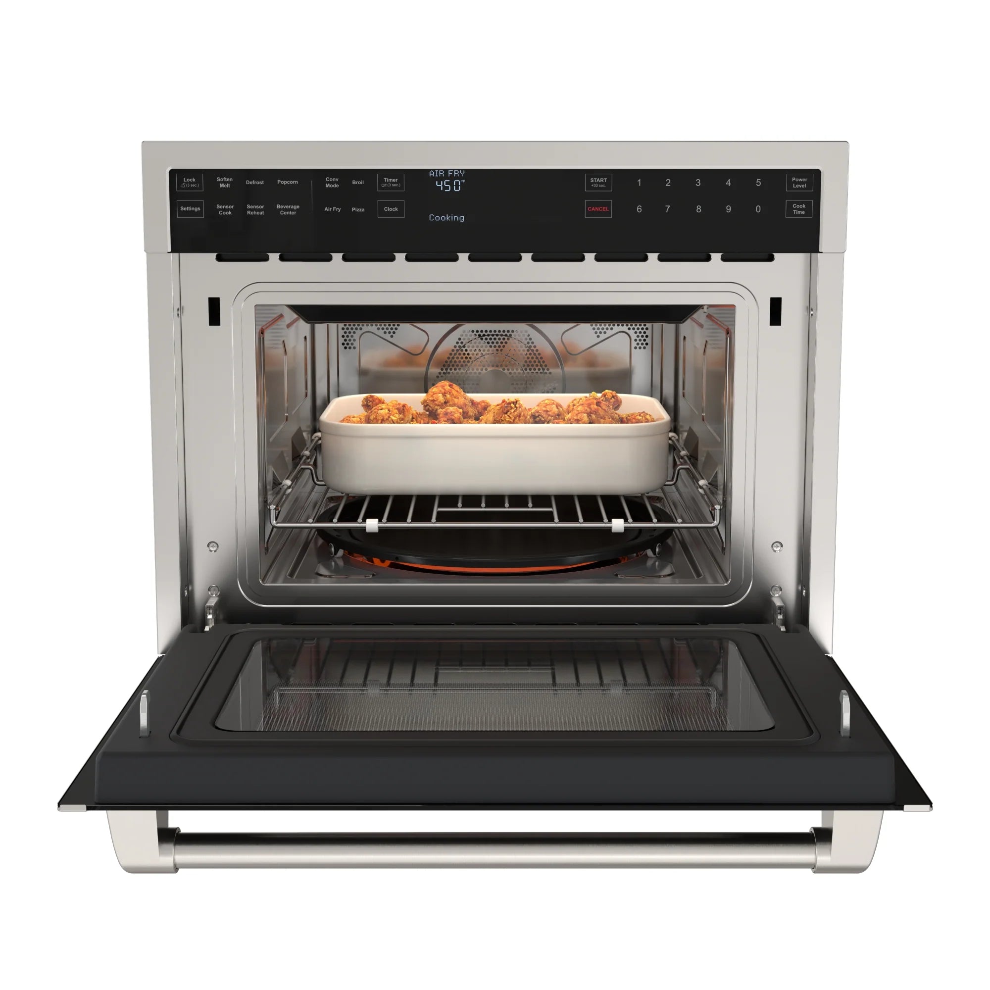 KoolMore Reserve 24 in. Built-In Microwave Convection Oven with Air Fry, 3-in-1 Combo, Sensor Cook, Soft-Close Door, 1.6 cu. ft. in Stainless Steel