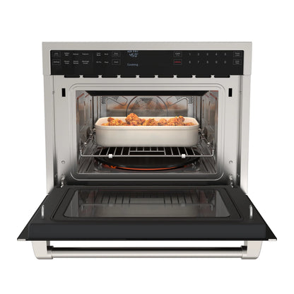 KoolMore Reserve 24 in. Built-In Microwave Convection Oven with Air Fry, 3-in-1 Combo, Sensor Cook, Soft-Close Door, 1.6 cu. ft. in Stainless Steel