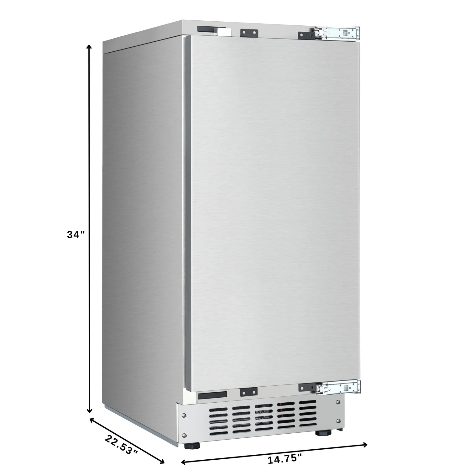 KoolMore Reserve 15 in. Residential Panel Ready Ice Maker 57 lbs/24hr in Stainless-Steel
