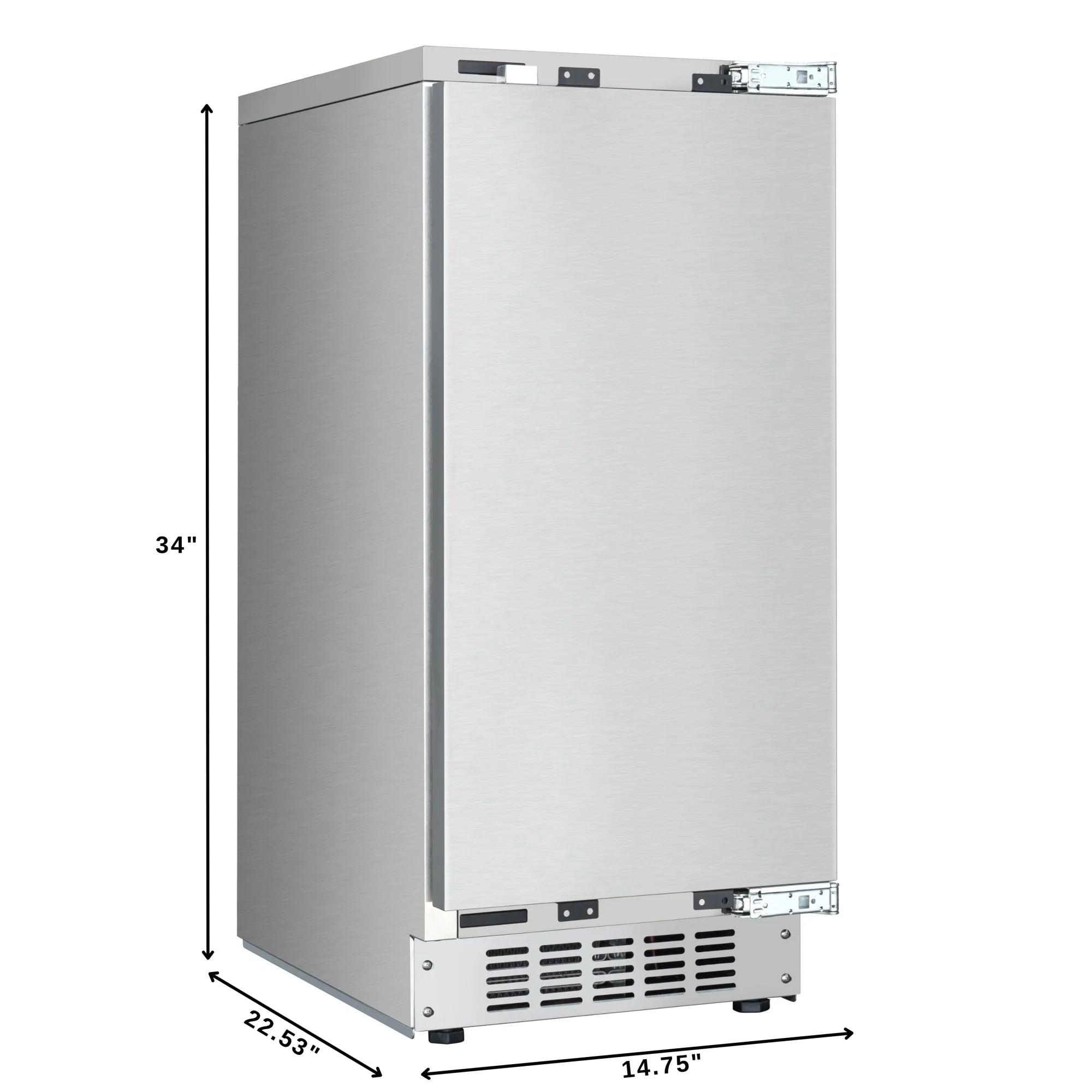 KoolMore Reserve 15 in. Residential Panel Ready Ice Maker 57 lbs/24hr in Stainless-Steel