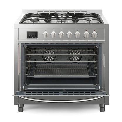 Professional Dual Fuel Range in Stainless Steel with Legs, 4.3 cu. ft. 36 In.