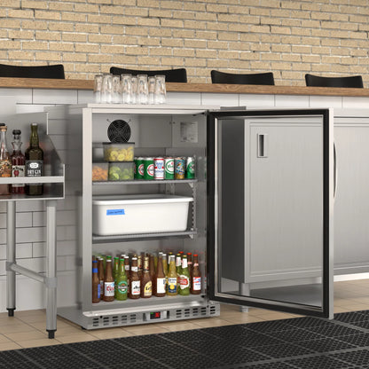 One-Door Back Bar Refrigerator - 4.1 Cu Ft. 24 In.