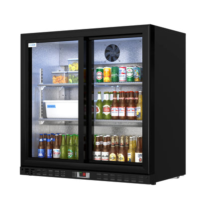 Two-Door Back Bar Refrigerator - 7.4 Cu Ft. 35 In.