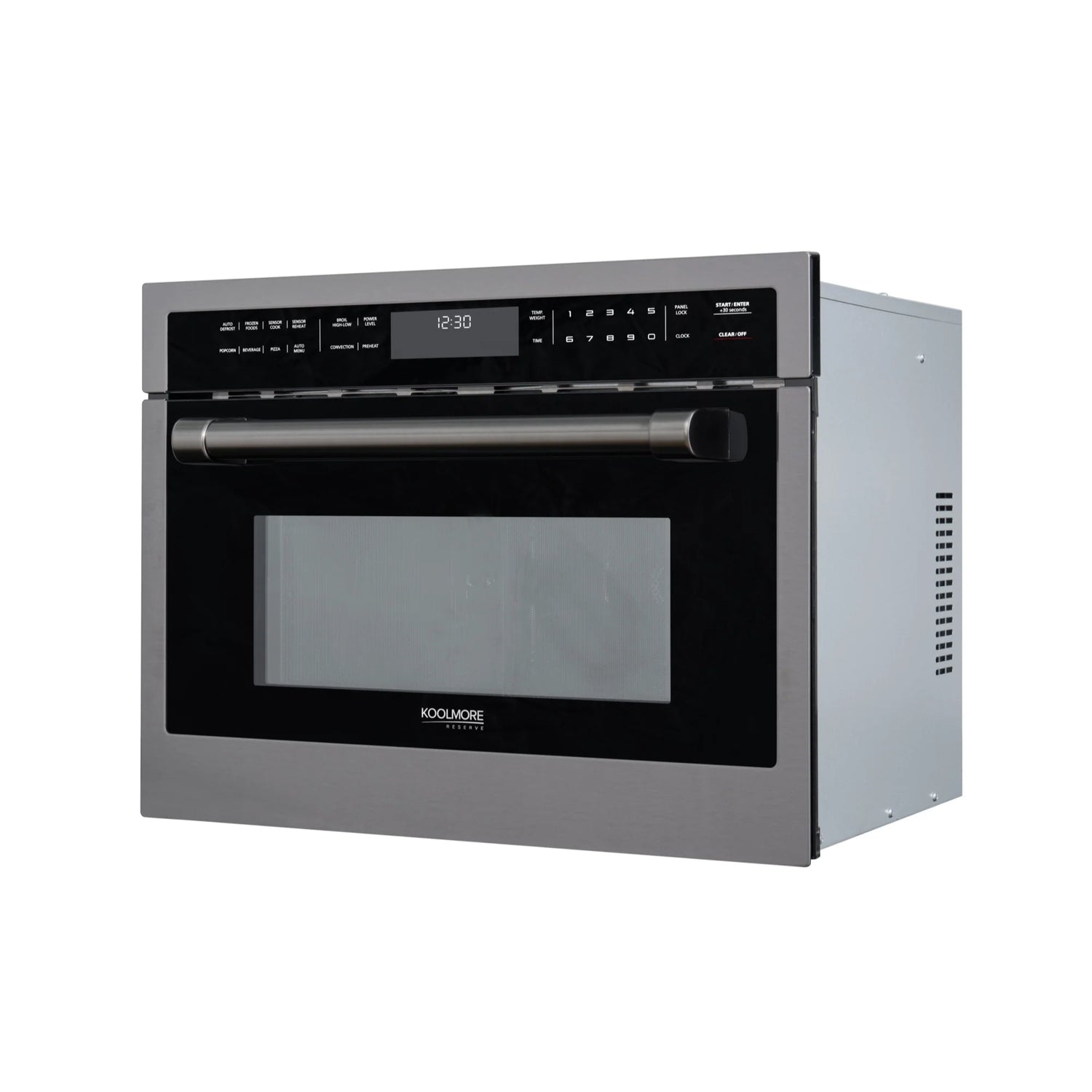 KoolMore Reserve 24 in. Stainless Steel Built-in Convection Microwave Oven with Speed and Sensor Cooking, 1.6 cu. ft. in Black (KM-CWO24 -BSS)