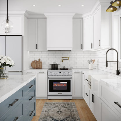 Professional Electric Range with 14900W of Power, 240V in Stainless-Steel, 30 In.