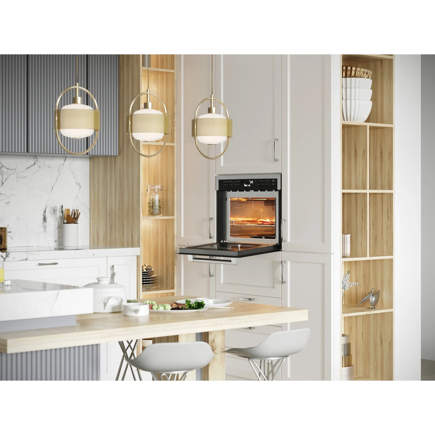 Stainless Steel Convection Oven with Microwave, 24 In.