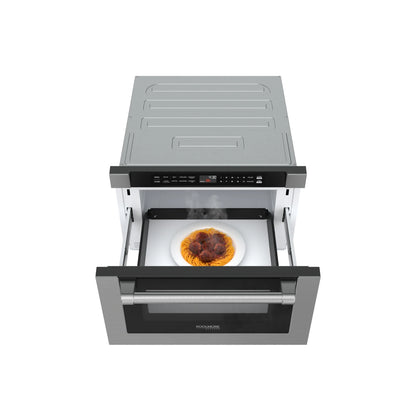 KoolMore Reserve 24 in. Stainless Steel Microwave Drawer, 1.2 Cu. Ft Capacity in Black