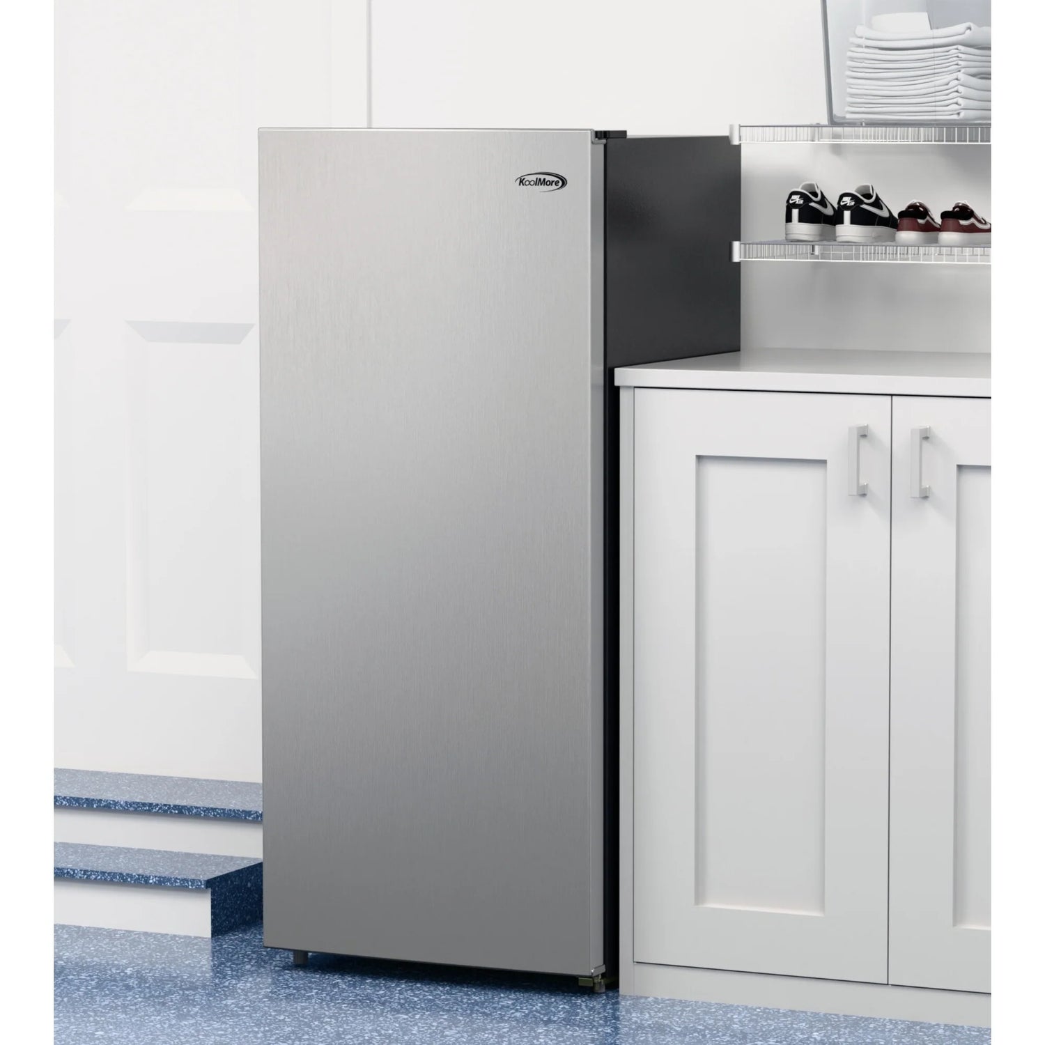 Garage Ready Convertible Upright Manual Defrost Freezer/Refrigerator in Stainless Steel 7 cu. ft.